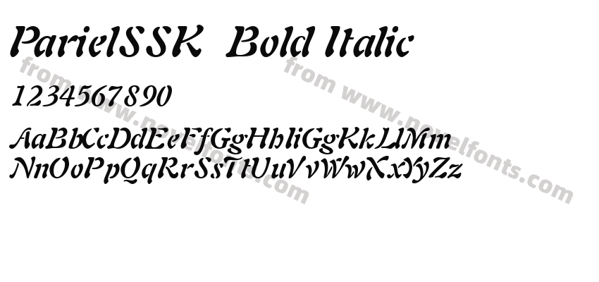 ParielSSK  Bold ItalicPreview