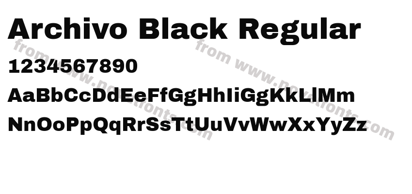 Archivo Black RegularPreview