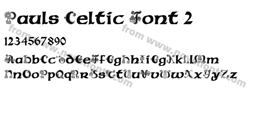 Pauls Celtic Font 2Preview