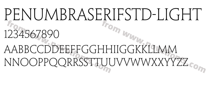 PenumbraSerifStd-LightPreview
