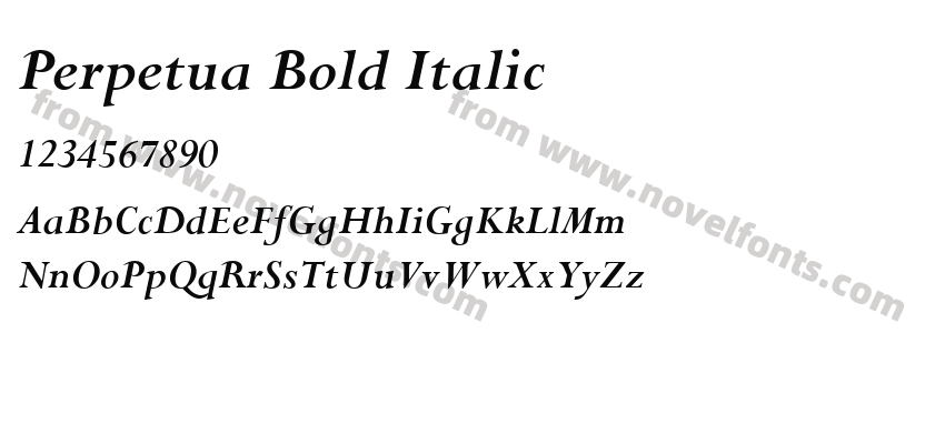 Perpetua Bold ItalicPreview