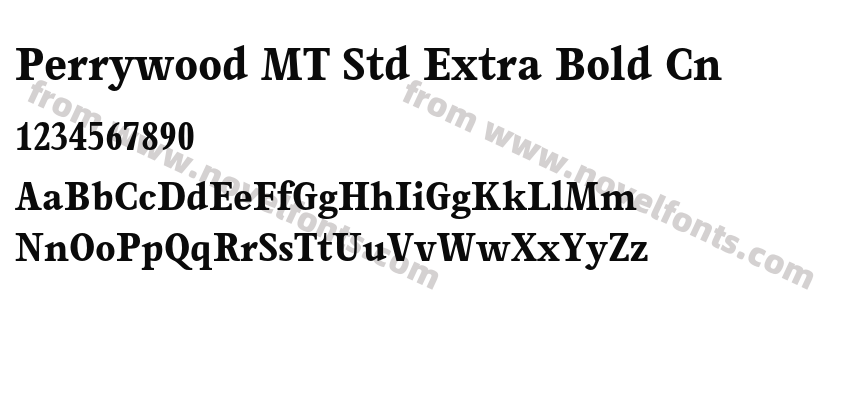 Perrywood MT Std Extra Bold CnPreview