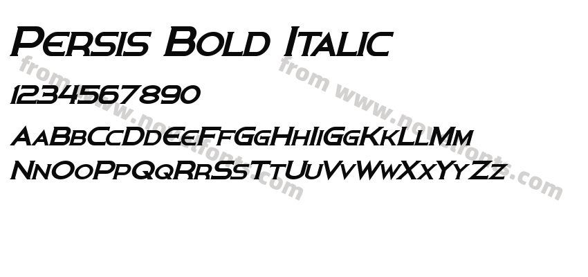 Persis Bold ItalicPreview