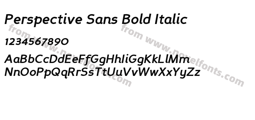 Perspective Sans Bold ItalicPreview