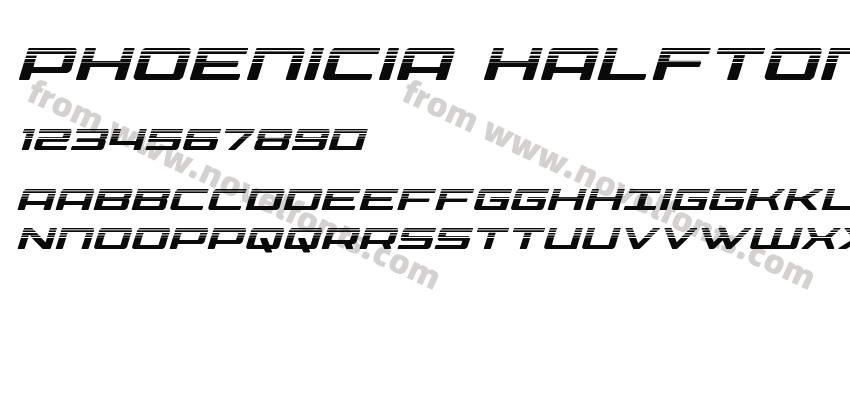 Phoenicia Halftone ItalicPreview