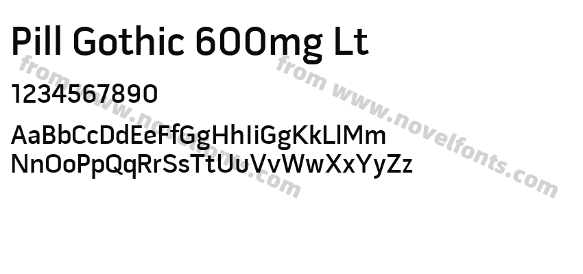 Pill Gothic 600mg LtPreview