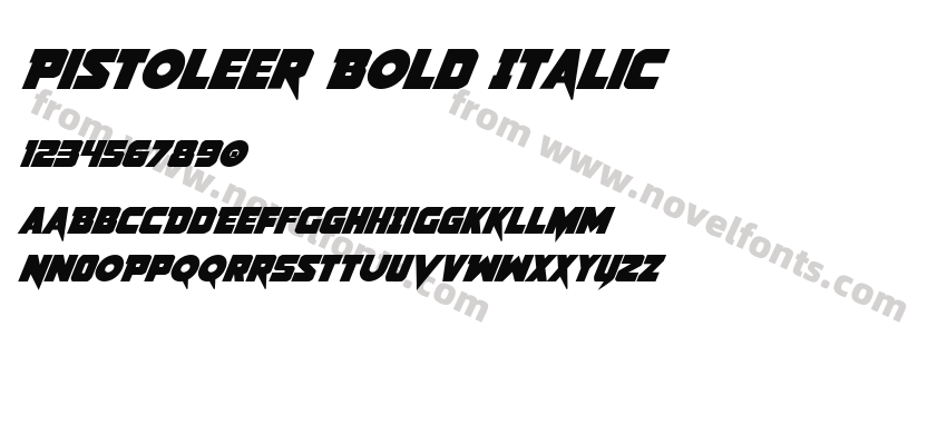 Pistoleer Bold ItalicPreview