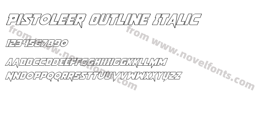 Pistoleer Outline ItalicPreview