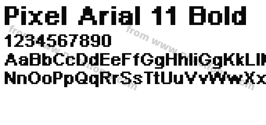 Pixel Arial 11 BoldPreview