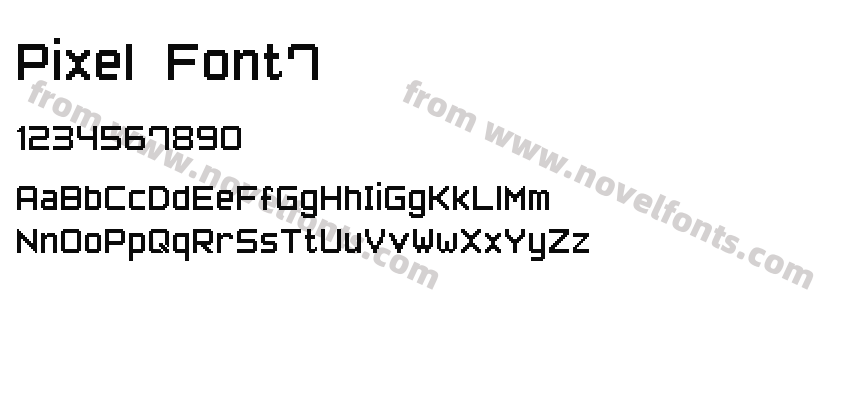 Pixel Font7Preview