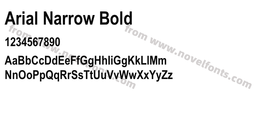 Arial Narrow BoldPreview