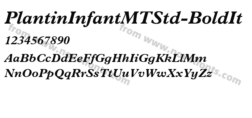 Plantin InfantMT Std Bold ItPreview