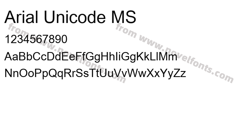 Arial Unicode MSPreview