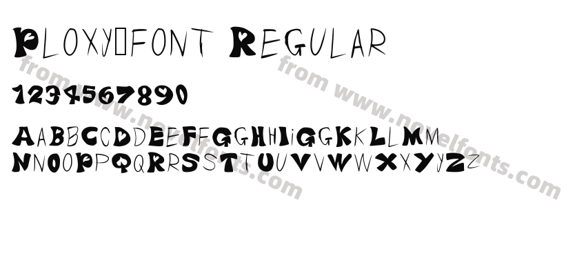 Ploxy_font RegularPreview