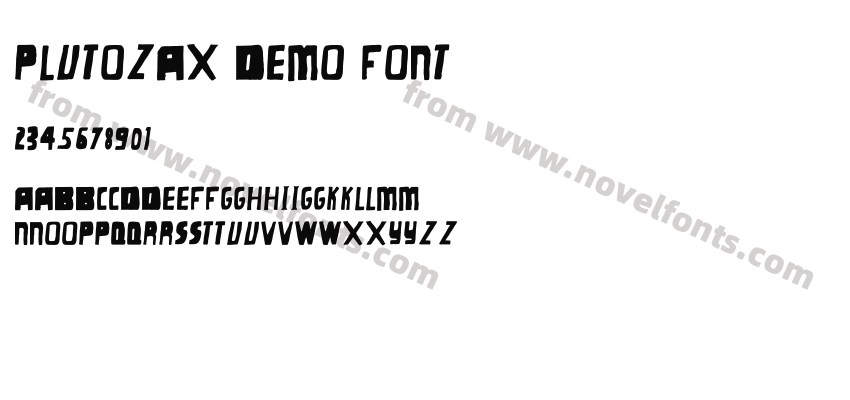 Plutozax Demo FontPreview