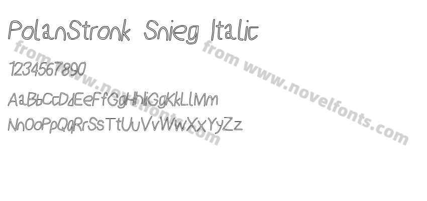 PolanStronk Snieg ItalicPreview