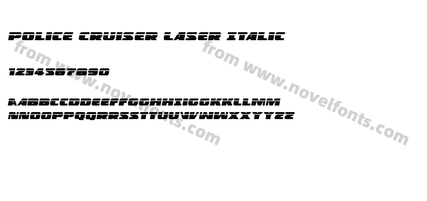 Police Cruiser Laser ItalicPreview