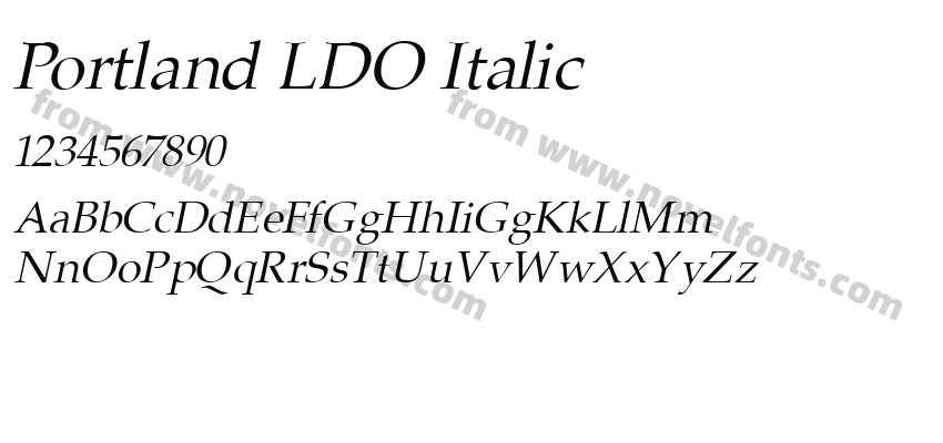 Portland LDO ItalicPreview