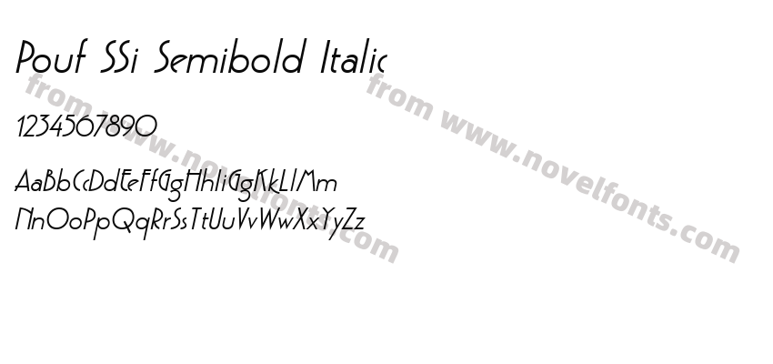 Pouf S Si Semibold ItalicPreview