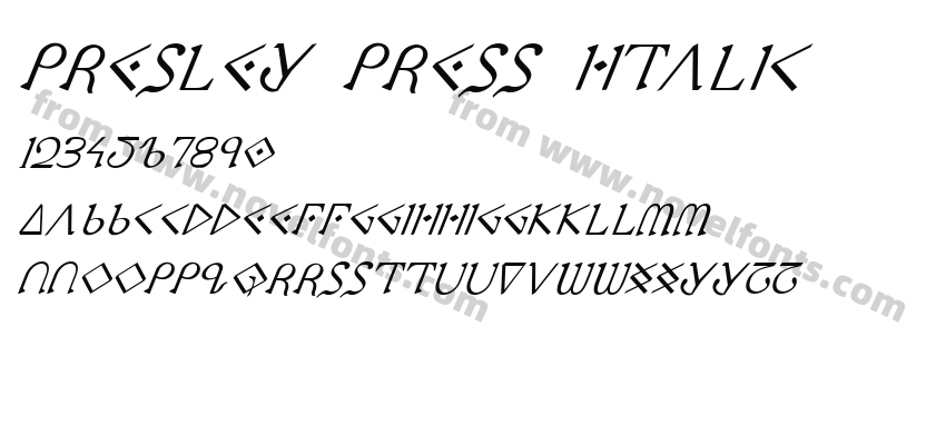 Presley Press ItalicPreview