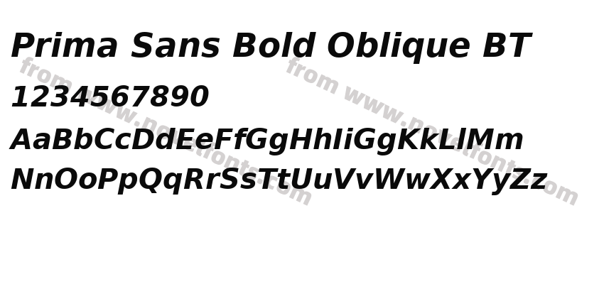 Prima Sans Bold Oblique BTPreview