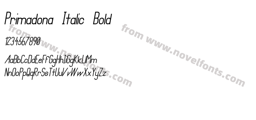 Primadona Italic BoldPreview