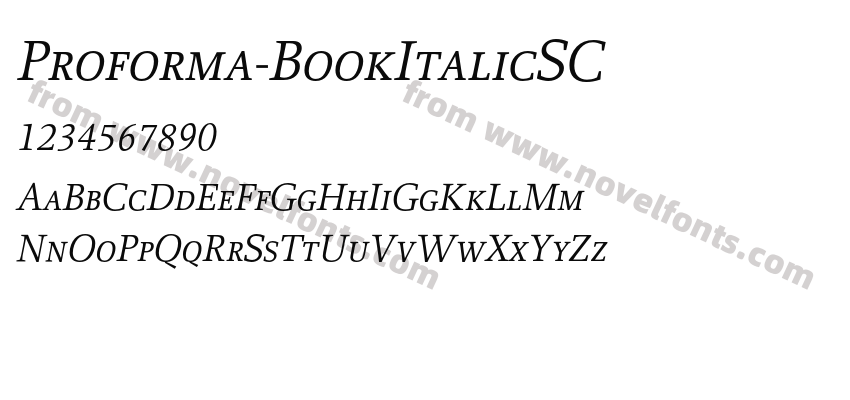 Proforma-BookItalicSCPreview