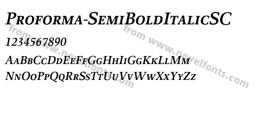 Proforma-SemiBoldItalicSCPreview