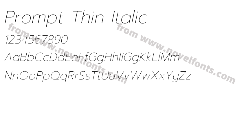 Prompt Thin ItalicPreview