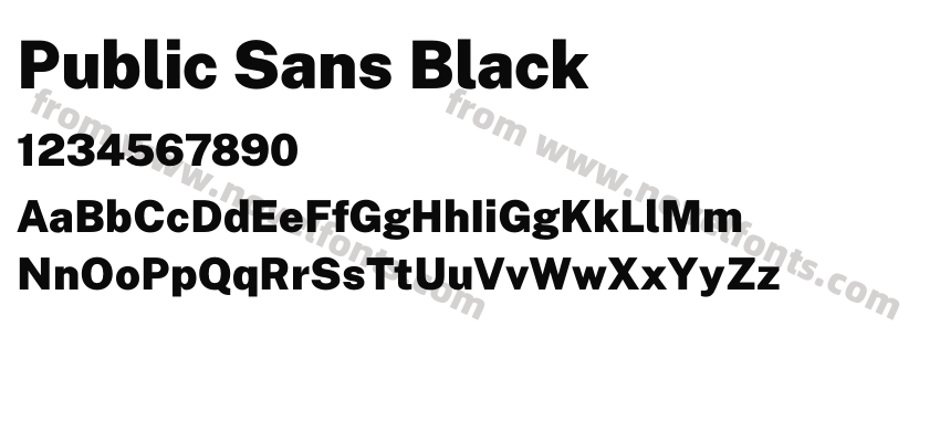 Public Sans BlackPreview