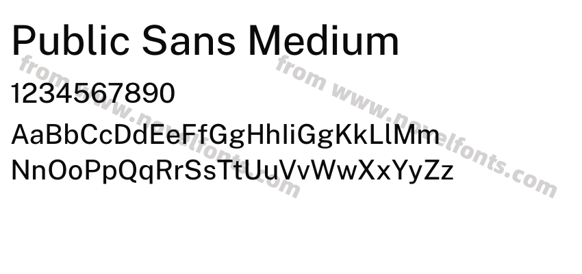 Public Sans MediumPreview