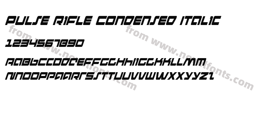 Pulse Rifle Condensed ItalicPreview