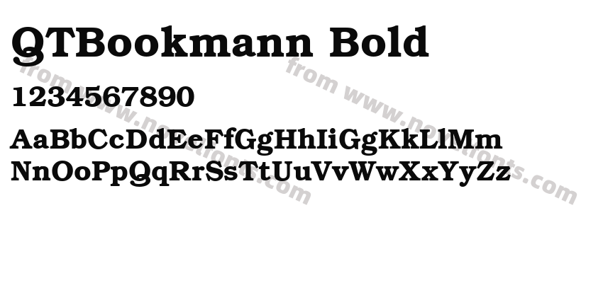 QTBookmann BoldPreview