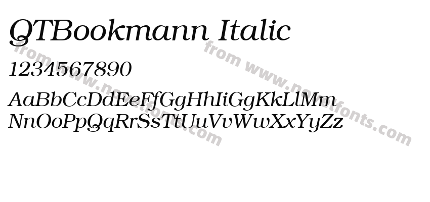 QTBookmann ItalicPreview