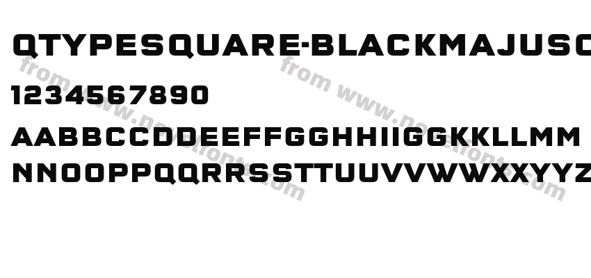 QTypeSquare-BlackMajusclesPreview