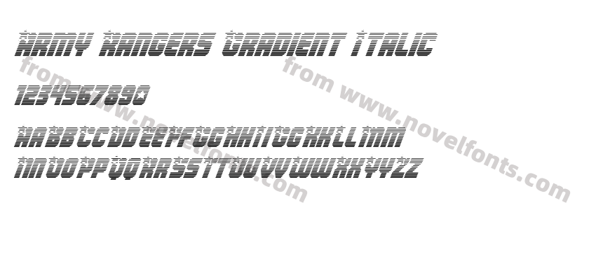 Army Rangers Gradient ItalicPreview