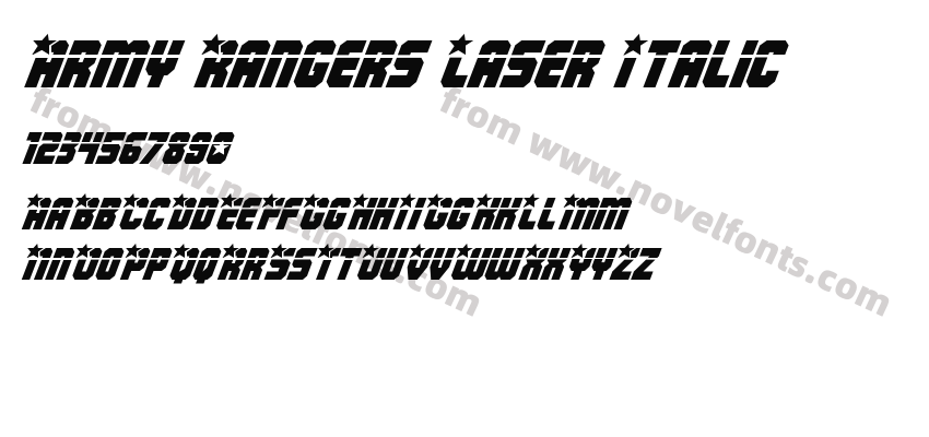 Army Rangers Laser ItalicPreview