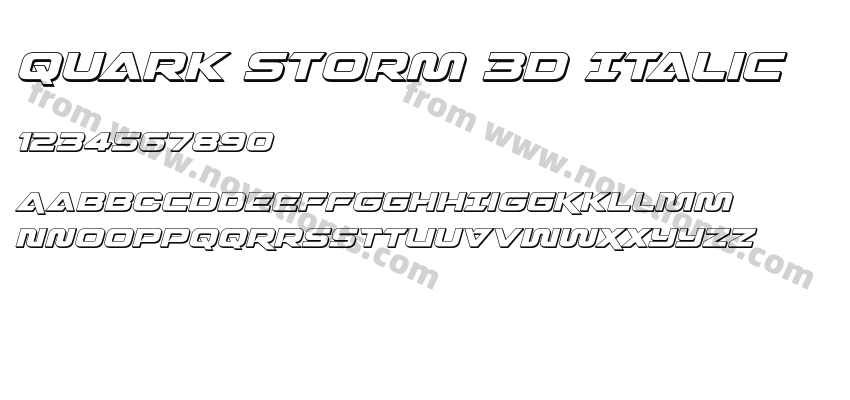 Quark Storm 3D ItalicPreview