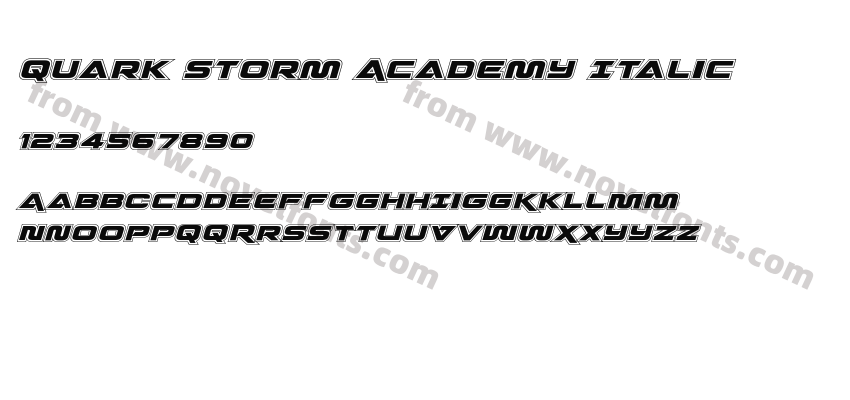 Quark Storm Academy ItalicPreview