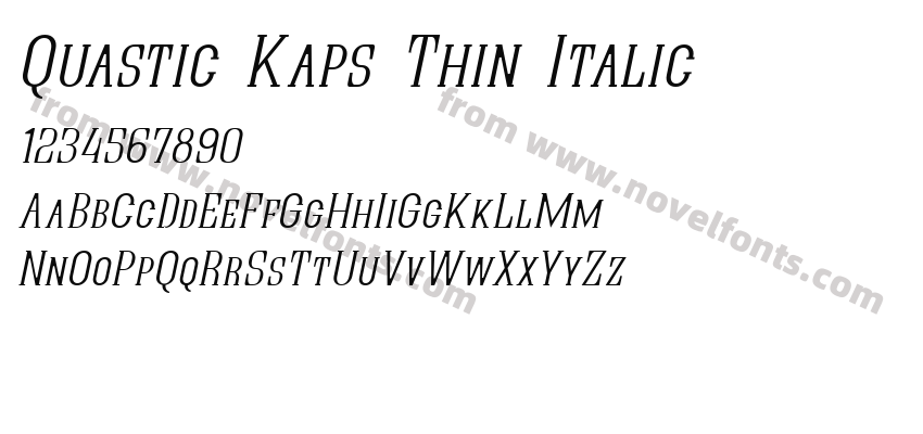 Quastic Kaps Thin ItalicPreview