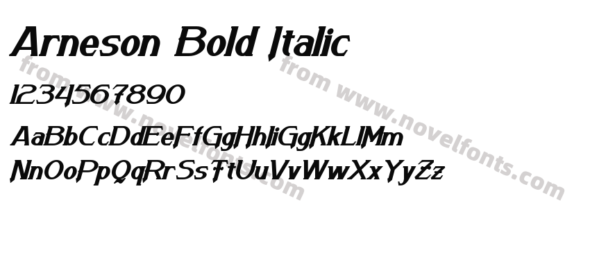 Arneson Bold ItalicPreview