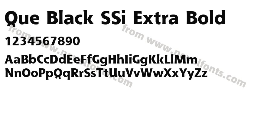 Que Black SSi Extra BoldPreview