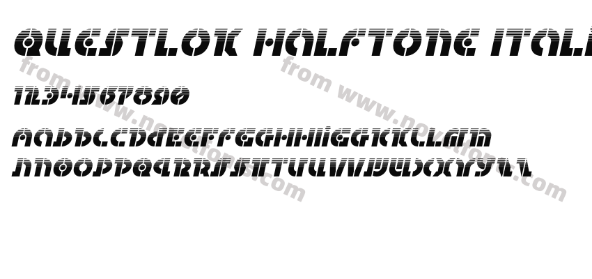 Questlok Halftone ItalicPreview