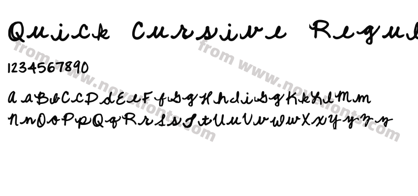 Quick Cursive RegularPreview