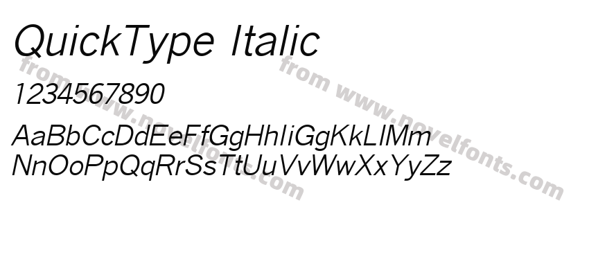 Quick Type ItalicPreview