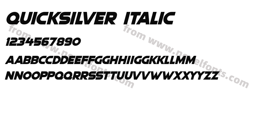 Quicksilver ItalicPreview