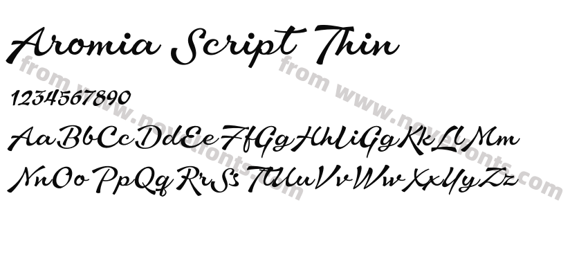 Aromia Script ThinPreview