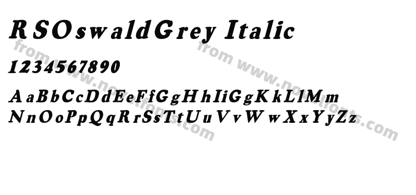 RSOswaldGrey ItalicPreview