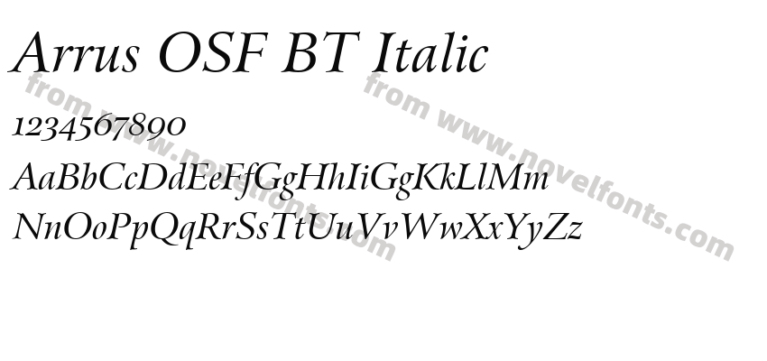 Arrus OSF BT ItalicPreview