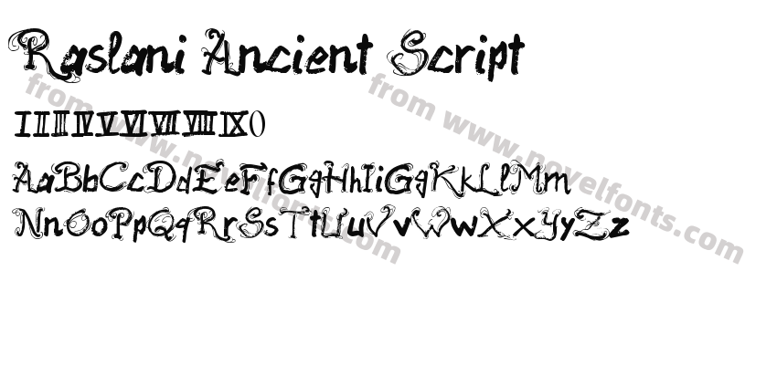 Raslani Ancient ScriptPreview